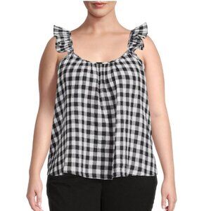 Terra & Sky Women's Ruffle Strap Tank Top Size 3X